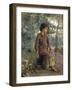 Sarabah Garden or Peasant, Painting by Cecrope Barilli (1839-1911)-null-Framed Giclee Print