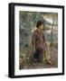 Sarabah Garden or Peasant, Painting by Cecrope Barilli (1839-1911)-null-Framed Giclee Print