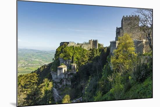 Saracen Arab Era Pepoli Castle, Now a Hotel, in Historic Town High Above Trapani at 750M-Rob Francis-Mounted Photographic Print