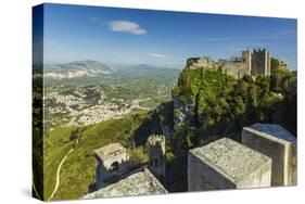 Saracen Arab Era Pepoli Castle, Now a Hotel, in Historic Town High Above Trapani at 750M-Rob Francis-Stretched Canvas