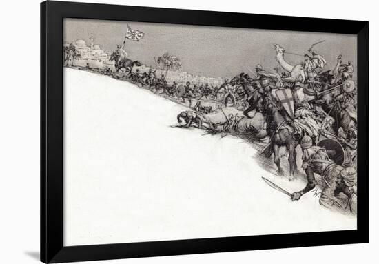 Saracens Attacking Jerusalem-John Millar Watt-Framed Giclee Print