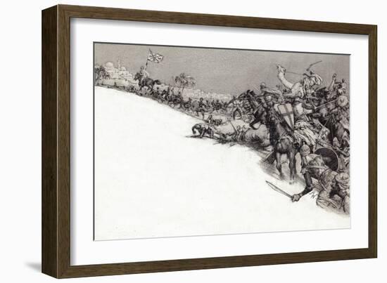 Saracens Attacking Jerusalem-John Millar Watt-Framed Giclee Print