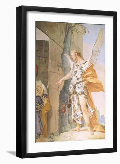 Sarah and the Angel, 1726-1739-Giovanni Battista Tiepolo-Framed Giclee Print