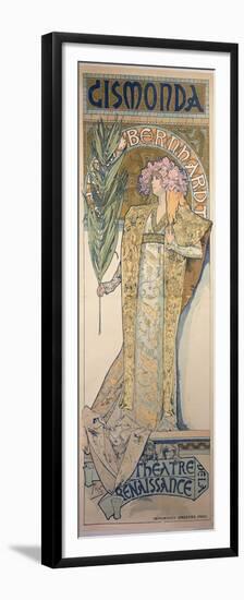 Sarah Bernhardt (1844-1923) as Gismonda at the Theatre De La Renaissance, 1894-Alphonse Mucha-Framed Premium Giclee Print
