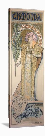 Sarah Bernhardt (1844-1923) as Gismonda at the Theatre De La Renaissance, 1894-Alphonse Mucha-Stretched Canvas