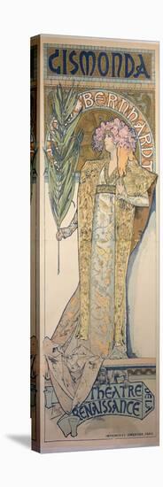 Sarah Bernhardt (1844-1923) as Gismonda at the Theatre De La Renaissance, 1894-Alphonse Mucha-Stretched Canvas