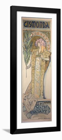 Sarah Bernhardt (1844-1923) as Gismonda at the Theatre De La Renaissance, 1894-Alphonse Mucha-Framed Giclee Print