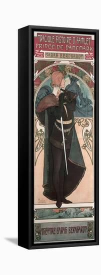 Sarah Bernhardt (1844-1923) as Hamlet at the Theatre Sarah Bernhardt, 1899-Alphonse Mucha-Framed Stretched Canvas