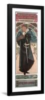 Sarah Bernhardt (1844-1923) as Hamlet at the Theatre Sarah Bernhardt, 1899-Alphonse Mucha-Framed Premium Giclee Print