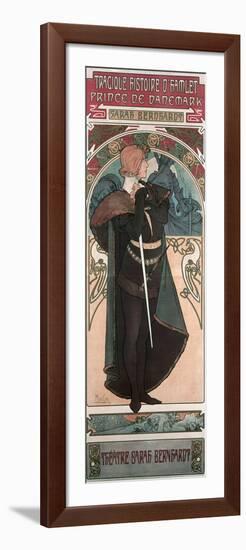 Sarah Bernhardt (1844-1923) as Hamlet at the Theatre Sarah Bernhardt, 1899-Alphonse Mucha-Framed Giclee Print