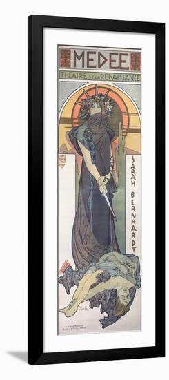 Sarah Bernhardt (1844-1923) as Medee at the Theatre De La Renaissance, 1898-Alphonse Mucha-Framed Giclee Print