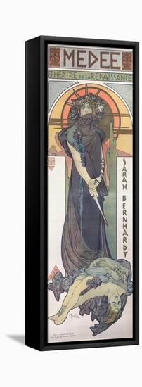 Sarah Bernhardt (1844-1923) as Medee at the Theatre De La Renaissance, 1898-Alphonse Mucha-Framed Stretched Canvas