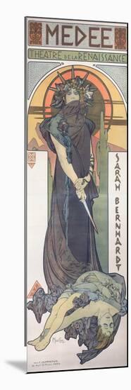 Sarah Bernhardt (1844-1923) as Medee at the Theatre De La Renaissance, 1898-Alphonse Mucha-Mounted Premium Giclee Print