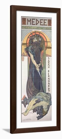 Sarah Bernhardt (1844-1923) as Medee at the Theatre De La Renaissance, 1898-Alphonse Mucha-Framed Giclee Print