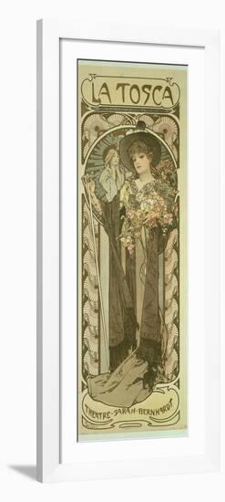 Sarah Bernhardt (1844-1923) in 'La Tosca', at the Theatre De La Renaissance, 1898-Alphonse Mucha-Framed Premium Giclee Print