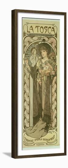 Sarah Bernhardt (1844-1923) in 'La Tosca', at the Theatre De La Renaissance, 1898-Alphonse Mucha-Framed Premium Giclee Print