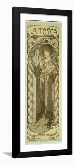 Sarah Bernhardt (1844-1923) in 'La Tosca', at the Theatre De La Renaissance, 1898-Alphonse Mucha-Framed Premium Giclee Print