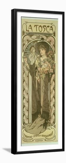 Sarah Bernhardt (1844-1923) in 'La Tosca', at the Theatre De La Renaissance, 1898-Alphonse Mucha-Framed Premium Giclee Print