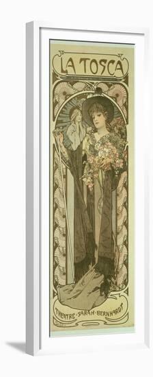 Sarah Bernhardt (1844-1923) in 'La Tosca', at the Theatre De La Renaissance, 1898-Alphonse Mucha-Framed Premium Giclee Print