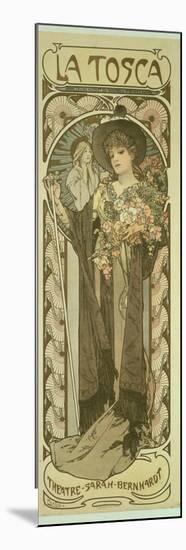 Sarah Bernhardt (1844-1923) in 'La Tosca', at the Theatre De La Renaissance, 1898-Alphonse Mucha-Mounted Premium Giclee Print