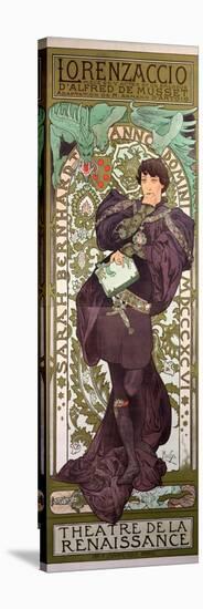 Sarah Bernhardt (1844-1923) in 'Lorenzaccio', a Play by Alfred De Musset (1810-57) at The-Alphonse Mucha-Stretched Canvas