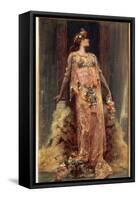 Sarah Bernhardt (1844-1923) in the Role of Cleopatra-Georges Clairin-Framed Stretched Canvas