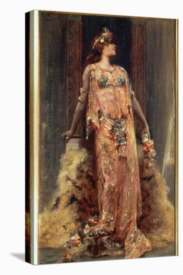 Sarah Bernhardt (1844-1923) in the Role of Cleopatra-Georges Clairin-Stretched Canvas
