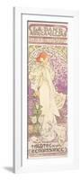 Sarah Bernhardt (1844-1923), La Dame Aux Camelias, at the Theatre De La Renaissance, 1896-Alphonse Mucha-Framed Giclee Print