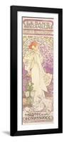 Sarah Bernhardt (1844-1923), La Dame Aux Camelias, at the Theatre De La Renaissance, 1896-Alphonse Mucha-Framed Giclee Print