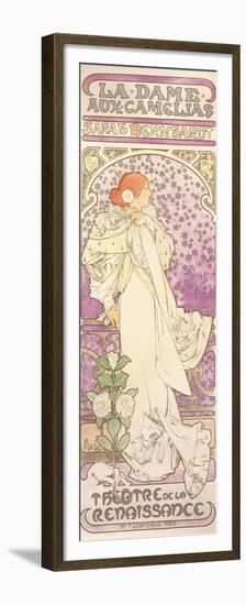 Sarah Bernhardt (1844-1923), La Dame Aux Camelias, at the Theatre De La Renaissance, 1896-Alphonse Mucha-Framed Premium Giclee Print