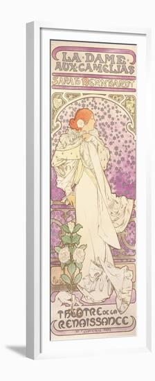 Sarah Bernhardt (1844-1923), La Dame Aux Camelias, at the Theatre De La Renaissance, 1896-Alphonse Mucha-Framed Premium Giclee Print