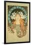 Sarah Bernhardt (1844-1923) La Plume, 1896-Alphonse Mucha-Framed Giclee Print