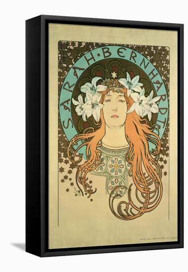 Sarah Bernhardt (1844-1923) La Plume, 1896-Alphonse Mucha-Framed Stretched Canvas