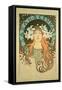 Sarah Bernhardt (1844-1923) La Plume, 1896-Alphonse Mucha-Framed Stretched Canvas