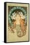 Sarah Bernhardt (1844-1923) La Plume, 1896-Alphonse Mucha-Framed Stretched Canvas