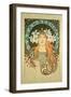 Sarah Bernhardt (1844-1923) La Plume, 1896-Alphonse Mucha-Framed Giclee Print