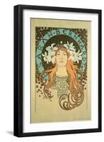 Sarah Bernhardt (1844-1923) La Plume, 1896-Alphonse Mucha-Framed Giclee Print