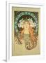 Sarah Bernhardt (1844-1923) La Plume, 1896-Alphonse Mucha-Framed Giclee Print