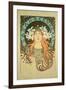 Sarah Bernhardt (1844-1923) La Plume, 1896-Alphonse Mucha-Framed Giclee Print