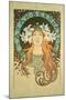 Sarah Bernhardt (1844-1923) La Plume, 1896-Alphonse Mucha-Mounted Giclee Print