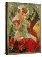 Sarah Bernhardt (1844-1923) Lefevre-Utile, 1903-Alphonse Mucha-Stretched Canvas