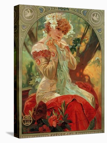 Sarah Bernhardt (1844-1923) Lefevre-Utile, 1903-Alphonse Mucha-Stretched Canvas