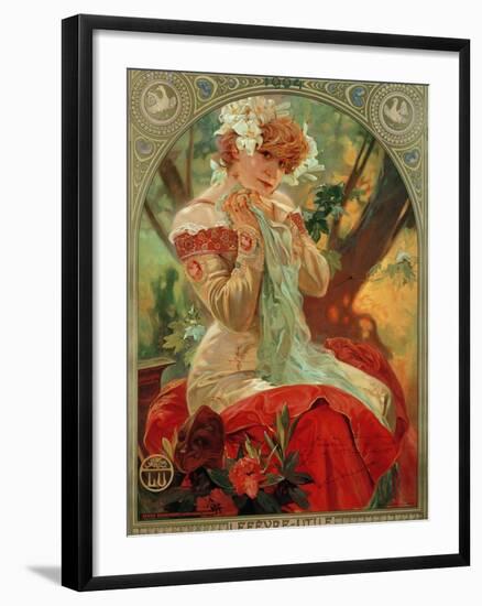 Sarah Bernhardt (1844-1923) Lefevre-Utile, 1903-Alphonse Mucha-Framed Giclee Print