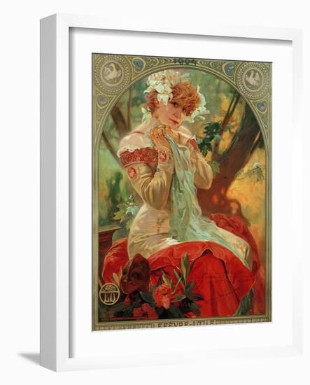 Sarah Bernhardt (1844-1923) Lefevre-Utile, 1903-Alphonse Mucha-Framed Giclee Print