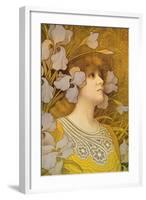 Sarah Bernhardt (1844-1923)-Paul Berthon-Framed Giclee Print