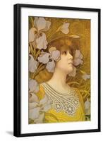 Sarah Bernhardt (1844-1923)-Paul Berthon-Framed Giclee Print