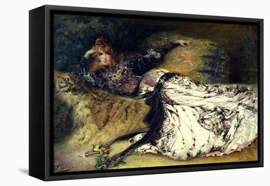 Sarah Bernhardt 1871-Georges Clairin-Framed Stretched Canvas