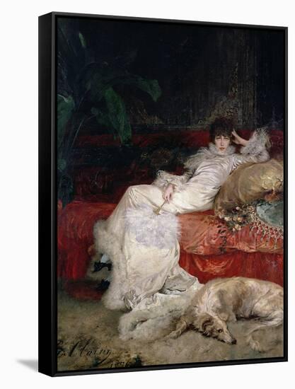 Sarah Bernhardt 1876-Georges Clairin-Framed Stretched Canvas