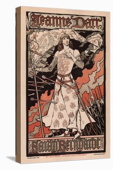 Sarah Bernhardt as Joan of Arc, 1893-Eugène Grasset-Stretched Canvas