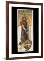 Sarah Bernhardt as Medee at the Theatre De La Renaissance-Alphonse Mucha-Framed Premium Giclee Print
